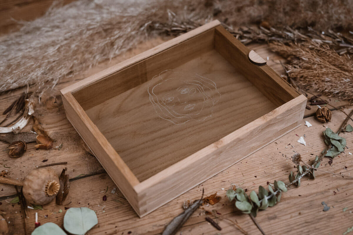 wooden photo box